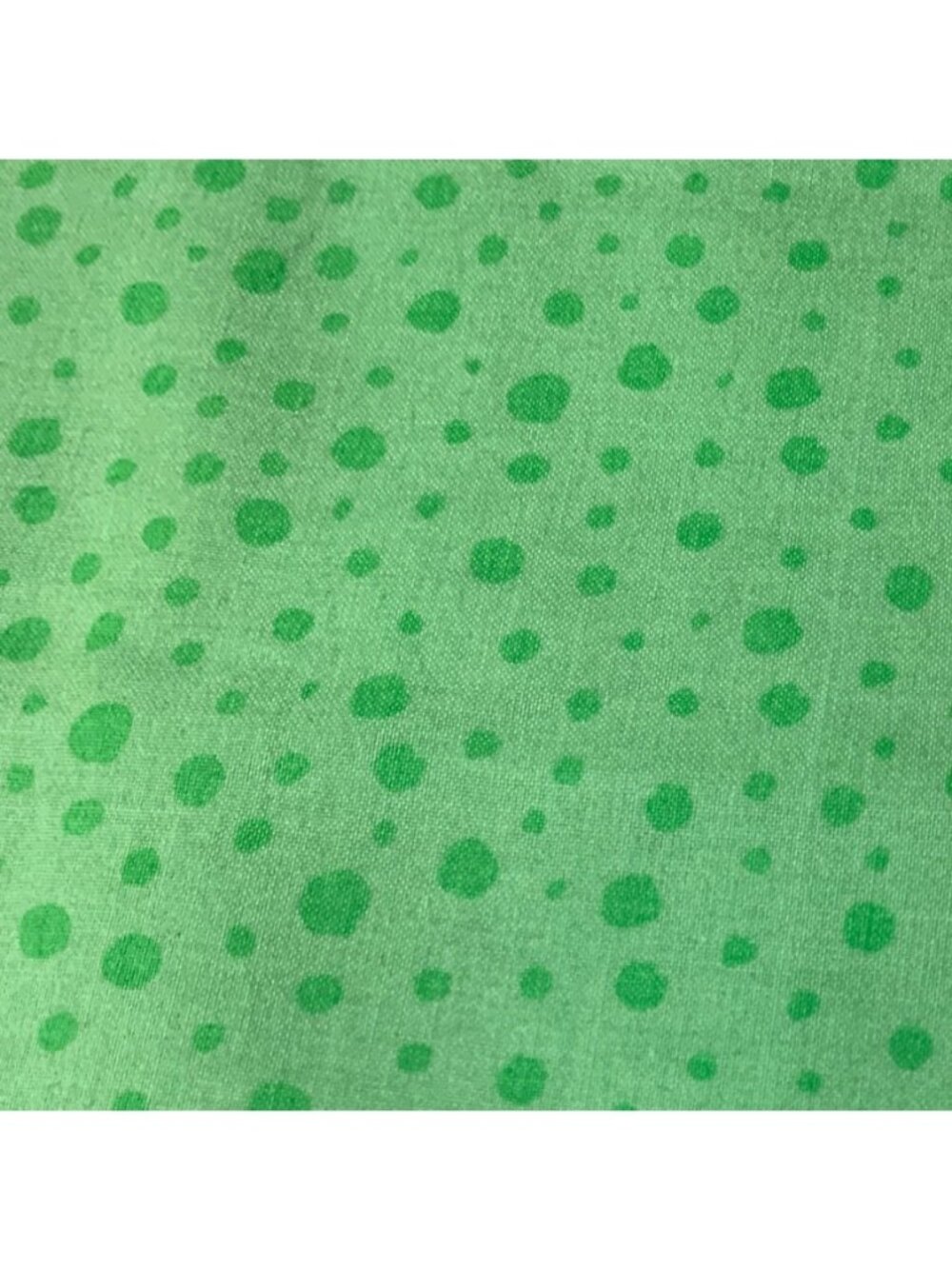 Green Polka Dot Cotton Fabric 1/2 yard x 44" Sewing Quilting Craft Material